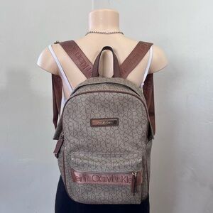 Calvin Klein Brown Backpack Compact Design